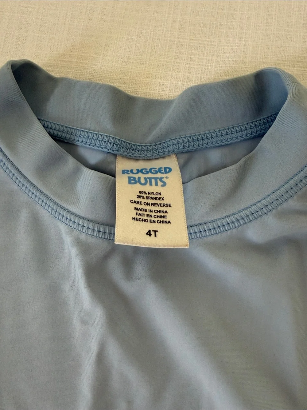 RuggedButts Light Blue Long-Sleeve Rash Guard Shirt